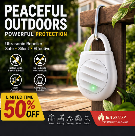 🔥Limited-Time: Buy 1, Get 1 FREE!🐦Keep Birds Away with Portable Ultrasonic Repellent!
