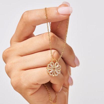 🔥Limited-time Offer!Buy 1 Get 1 Free💓Lucky Heart 2-in-1 Convertible Necklace – A Meaningful Gift of Love & Good Fortune🎁
