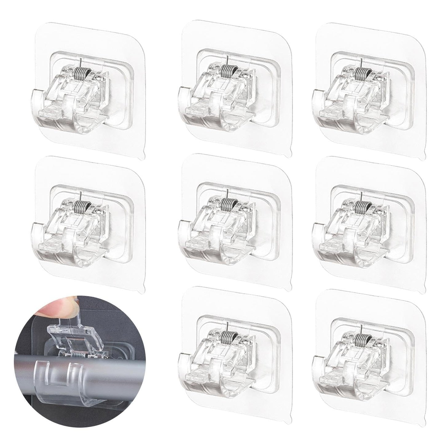 🔥Last Day Buy 2 Get 1 Free (18 PCS) $1.55 Each🔥 No-Drill Curtain Brackets — Hold Up to 13 lbs! 💪