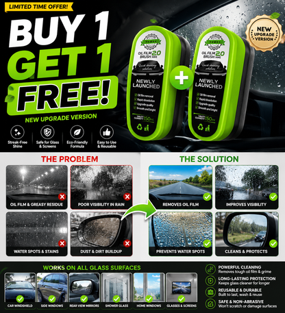🔥Last Day! Buy 2 Get 1 Free Each $13.33🔥Instant Clear Car Glass Windshield Cleaner