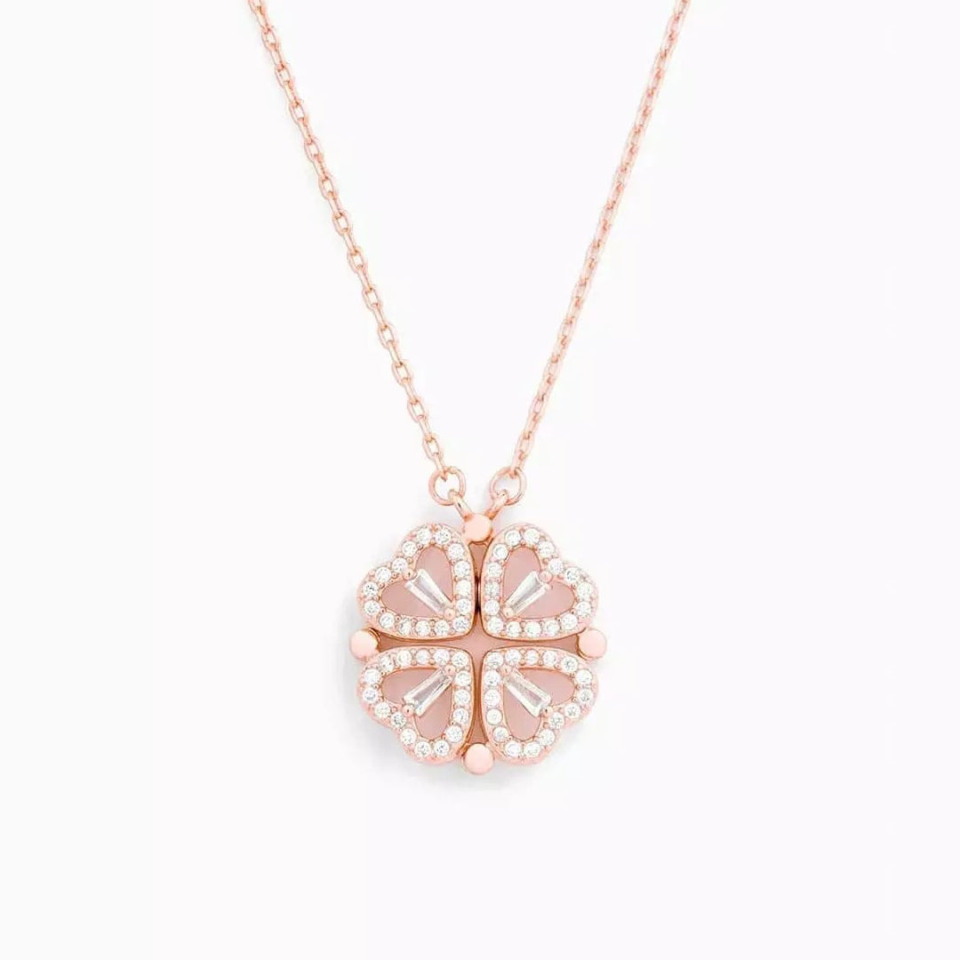 🔥Limited-time Offer!Buy 1 Get 1 Free💓Lucky Heart 2-in-1 Convertible Necklace – A Meaningful Gift of Love & Good Fortune🎁