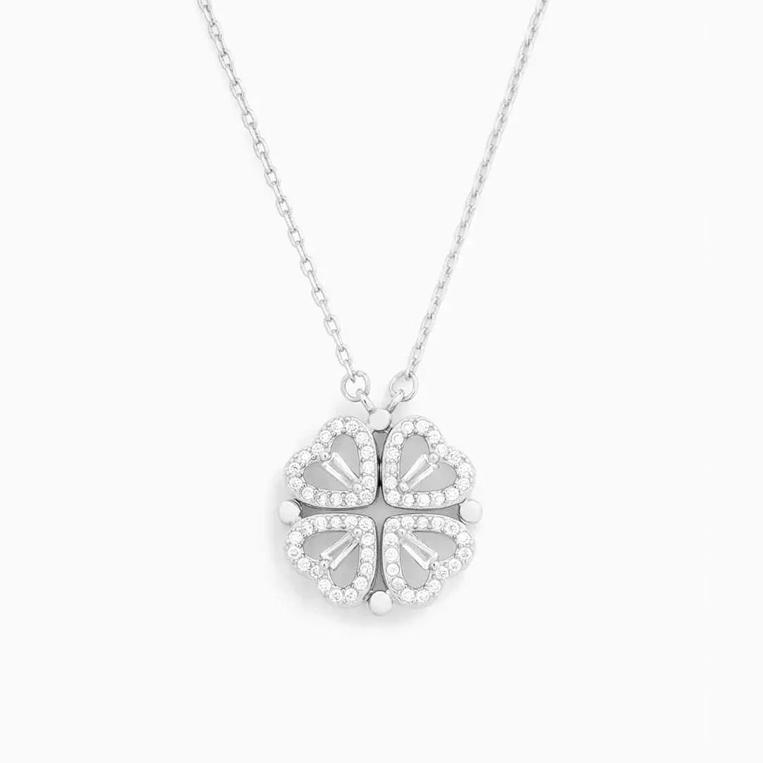 🔥Limited-time Offer!Buy 1 Get 1 Free💓Lucky Heart 2-in-1 Convertible Necklace – A Meaningful Gift of Love & Good Fortune🎁