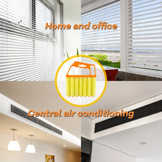 🔥Last Day Sale! 50% Off!🔥Multi-Slat Microfiber Blind Duster – Washable & Reusable