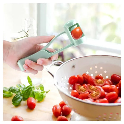 50% OFF Summer bestseller！Buy  1 get 1 Free（2Pcs ）🎁 Safety anti-cut stamp Quick Grape & Cherry Tomato Cutter