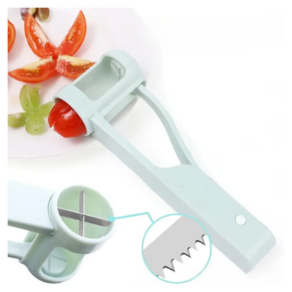 50% OFF Summer bestseller！Buy  1 get 1 Free（2Pcs ）🎁 Safety anti-cut stamp Quick Grape & Cherry Tomato Cutter
