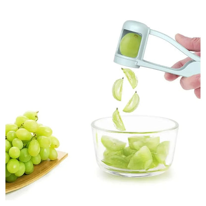 50% OFF Summer bestseller！Buy  1 get 1 Free（2Pcs ）🎁 Safety anti-cut stamp Quick Grape & Cherry Tomato Cutter