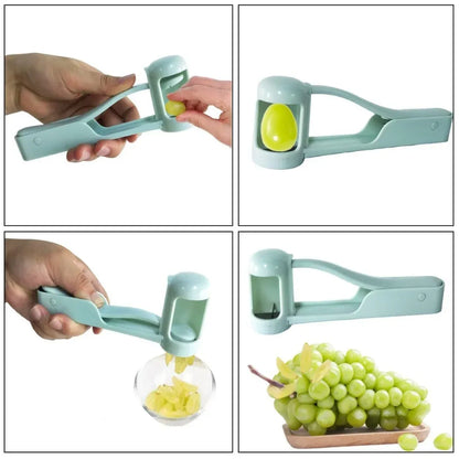 50% OFF Summer bestseller！Buy  1 get 1 Free（2Pcs ）🎁 Safety anti-cut stamp Quick Grape & Cherry Tomato Cutter