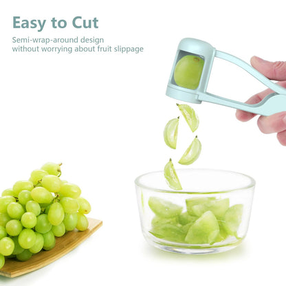 50% OFF Summer bestseller！Buy  1 get 1 Free（2Pcs ）🎁 Safety anti-cut stamp Quick Grape & Cherry Tomato Cutter