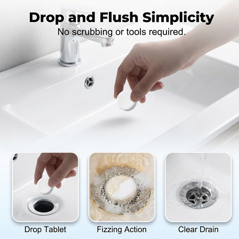📢📢BUY 2 GET 2 FREE⏰Effervescent Drain Clog Remover Tablets